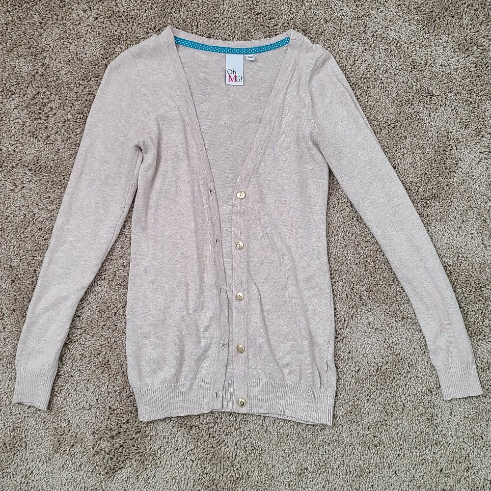 Cream Sweater with Gold Buttons - Small